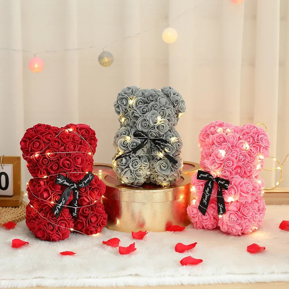  "Eternal Love" Teddy Bear with Rose & Romantic Gift Box 