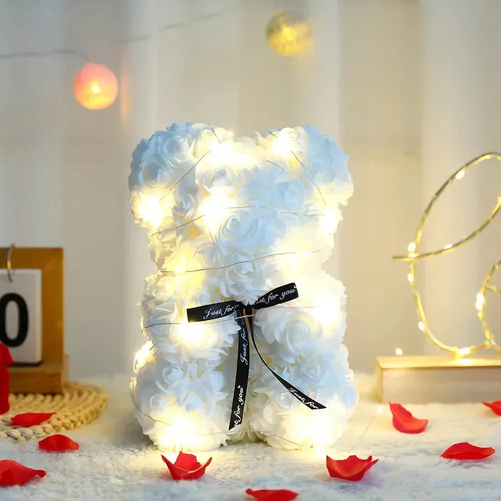  "Eternal Love" Teddy Bear with Rose & Romantic Gift Box 