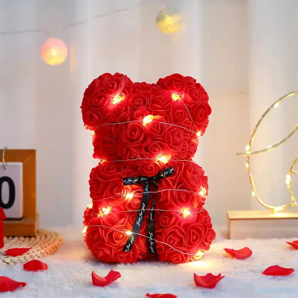  "Eternal Love" Teddy Bear with Rose & Romantic Gift Box 