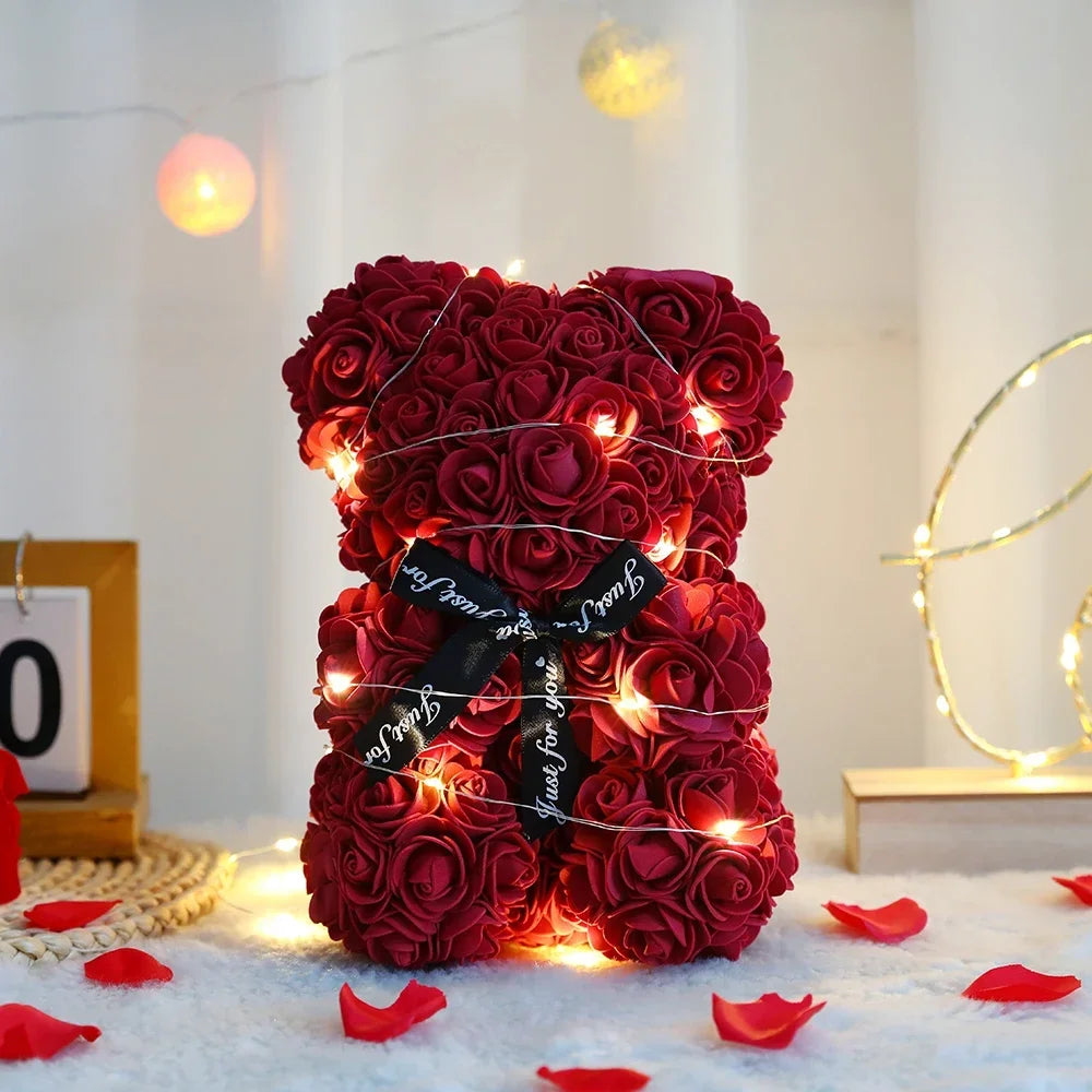  "Eternal Love" Teddy Bear with Rose & Romantic Gift Box 